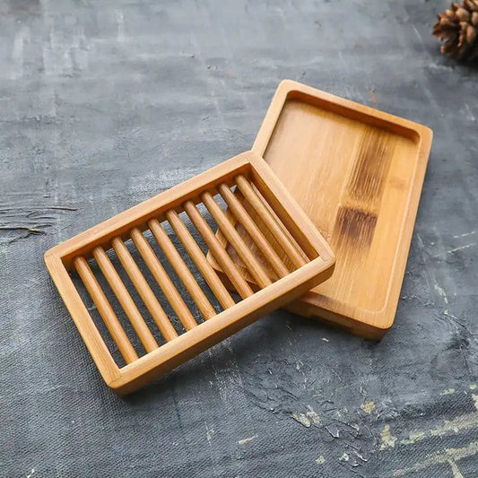 Dual-layer Bamboo Soap Dish